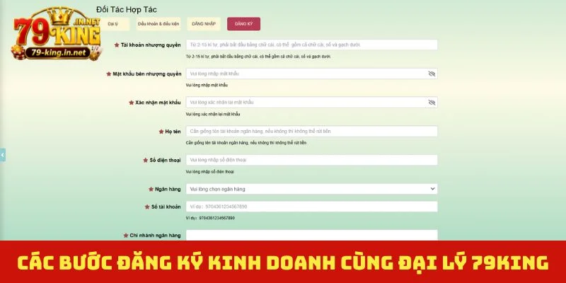 Các bước đăng ký kinh doanh cùng đại lý 79King