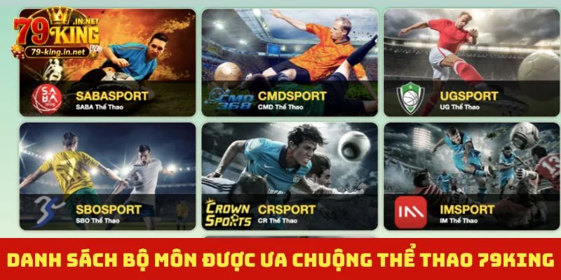 Danh sách các bộ môn được ưa chuộng nhất thể thao 79King