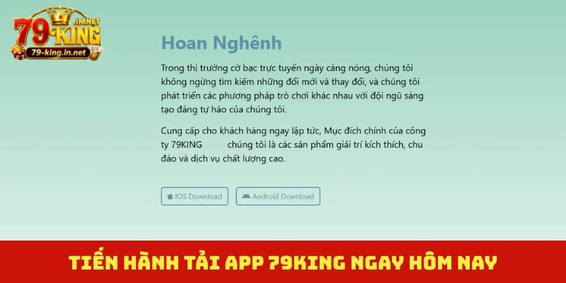 Tiến hành tải app 79King ngay hôm nay