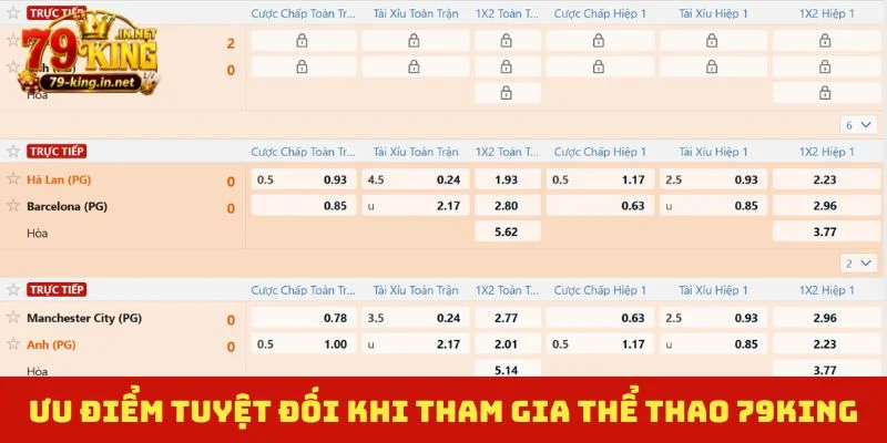 Ưu điểm tuyệt đối khi tham gia thể thao 79King